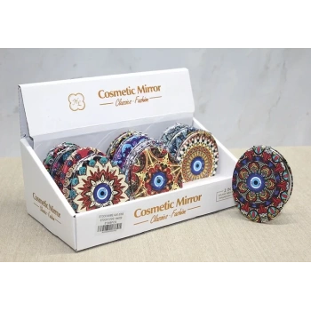 Taşlı El Aynası Oval İnce Alk3765