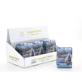 HEYF Taşlı İstanbul Tasarımı El Aynası İnce Alk2918