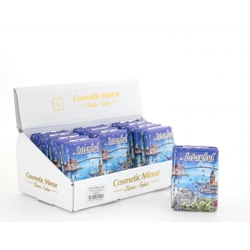 Taşlı İstanbul Tasarımı El Aynası Kalın Alk2483