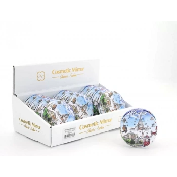 Taşlı İstanbul Tasarımı El Aynası Kalın Alk2492