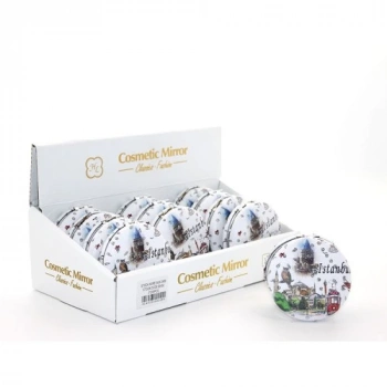 Taşlı İstanbul Tasarımı El Aynası Kalın Model 8