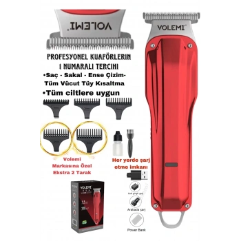 HEYF V-0085b Saç Sakal Ense Çizim Lazer Öncesi Kişisel Bakım Unisex Tıraş Makinesi