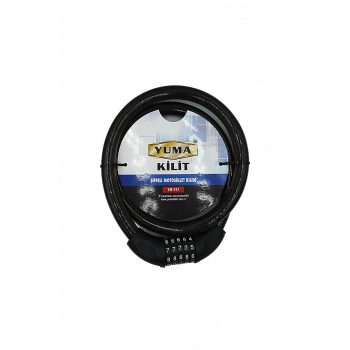 HEYF Yuma Ym-747 120cm 20mm 5 Şifreli Siyah Motorsiklet Kilidi