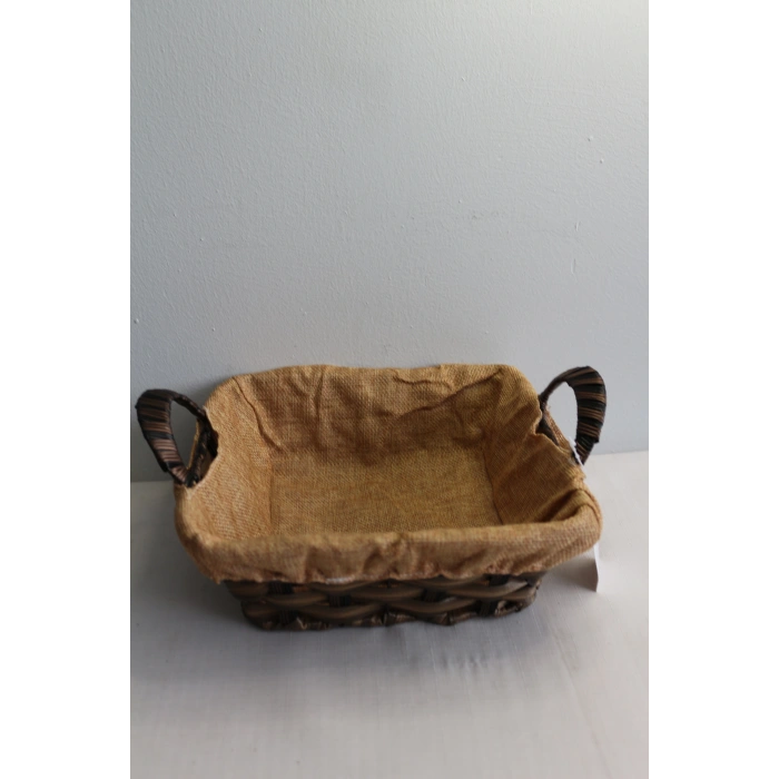 heyf Clk Kare Kumaslı Hasır Sepet 22*8 1046