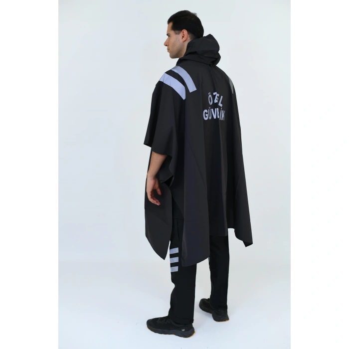 Reflektörlü, Özel Güvenlik Yağmurluk, Panço,