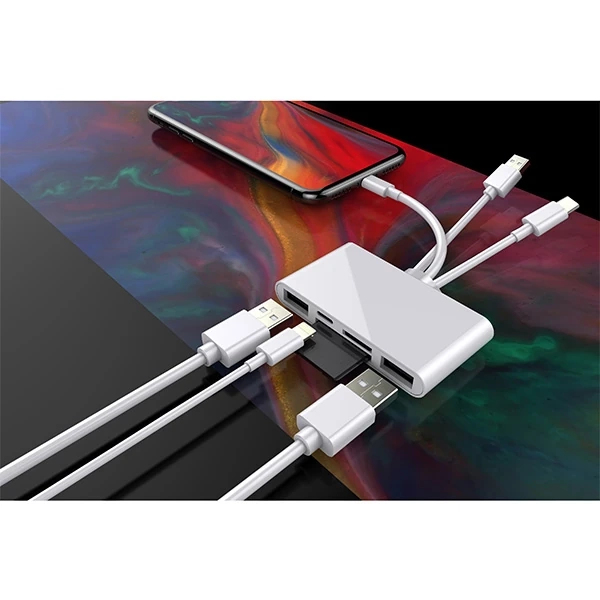 Buti̇k Ally 3 İn1  İphone+Usb C+ Usb A Kamera Okuyucu Kart Okuyucu-(5775)