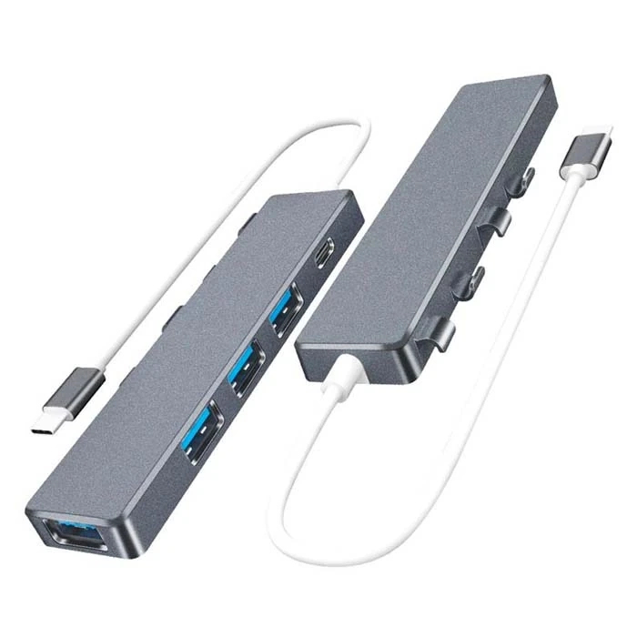 Buti̇k Ally  Ads-301C 5 İn 1 Type C D&ouml;n&uuml;şt&uuml;r&uuml;c&uuml; 4 Usb Portlu Adapt&ouml;r Hub &Ccedil;oklayıcı-(5775)