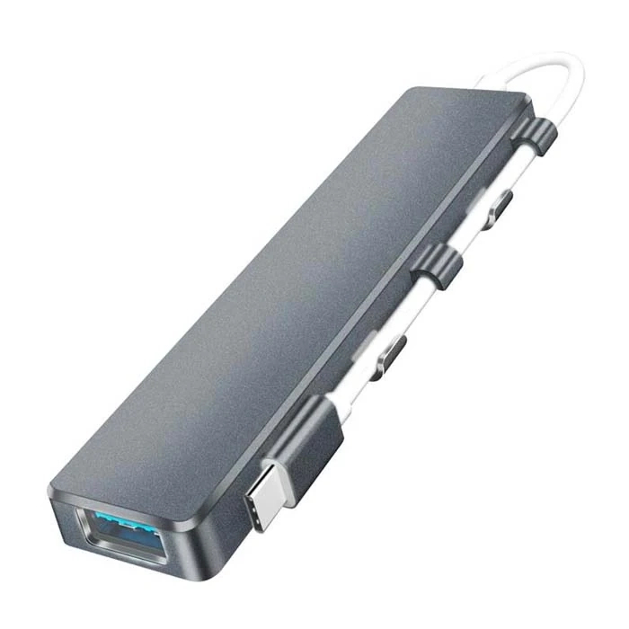 Buti̇k Ally  Ads-301C 5 İn 1 Type C D&ouml;n&uuml;şt&uuml;r&uuml;c&uuml; 4 Usb Portlu Adapt&ouml;r Hub &Ccedil;oklayıcı-(5775)