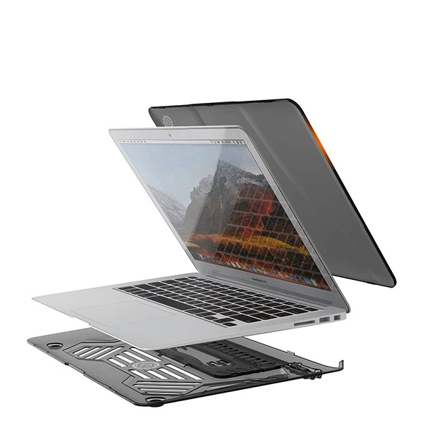 Buti̇k Ally Macbook Ai̇r 13A1466/1363 Portati̇f Alt &Uuml;st Kılıf+&Ccedil;anta-(5775)