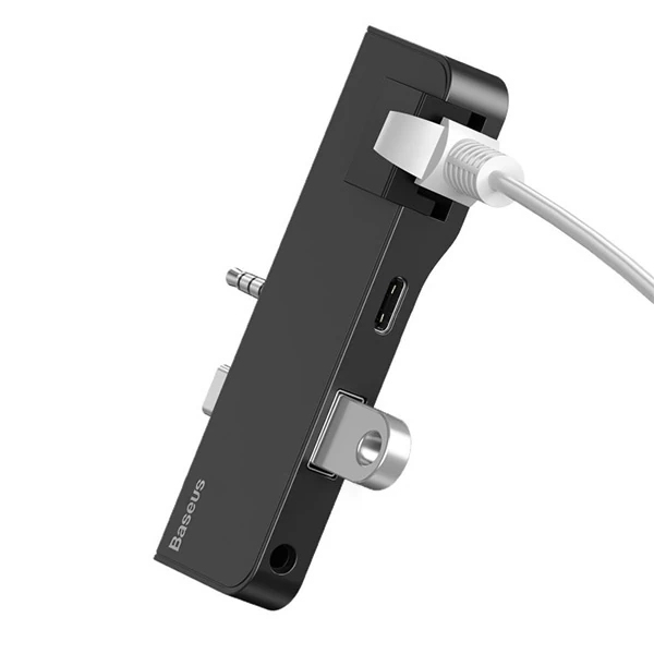 Buti̇k Baseus Multi̇functi̇onal Hub Surface Go(Type-C+Audi̇o To Rj45+Usb3.0+Type-C(Data)+Audi̇o)-(5775)