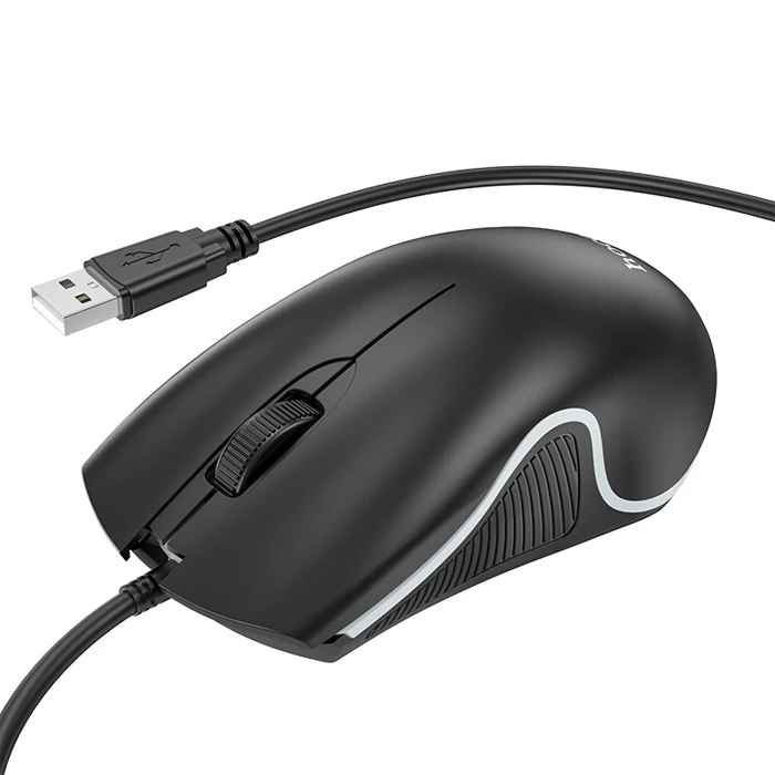 Buti̇k Hoco Gm19 Rgb Led Işıklı Gamer Oyuncu Kablolu Opti̇k Mouse-(5775)