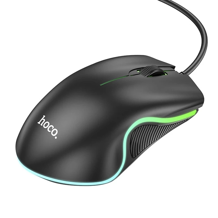Buti̇k Hoco Gm19 Rgb Led Işıklı Gamer Oyuncu Kablolu Opti̇k Mouse-(5775)