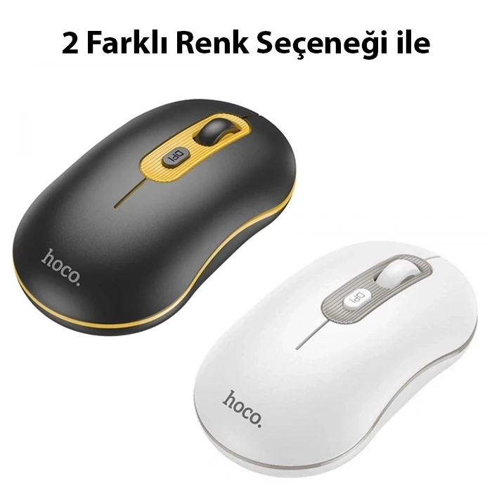 Buti̇k Hoco Gm21 Plati̇ni̇um 1600Dpi̇ 2.4G Bluetooth Kablosuz Opti̇k Mouse-(5775)