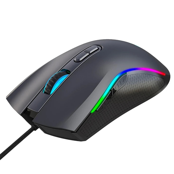 Buti̇k Hxsj A869 7200Dpı Ayarlanabi̇li̇r Rgb Işık Gami̇ng Oyuncu Mouse-(5775)