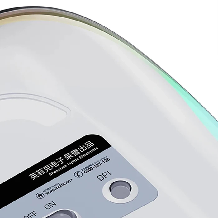 Buti̇k İnphi̇c M5 Kablosuz Fare Şarj Edi̇lebi̇li̇r Sessi̇z Kullanım 2.4G Işıklı Usb Mouse-(5775)