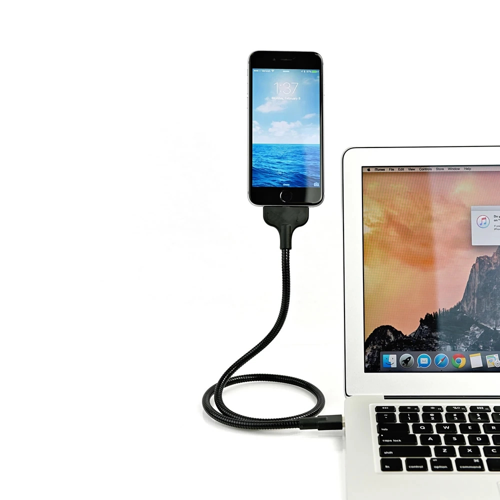 Buti̇k Lazy Acrobat Usb Stand Kablo İphone 5S678 Plus Xsxr Usb Kablo-(5775)