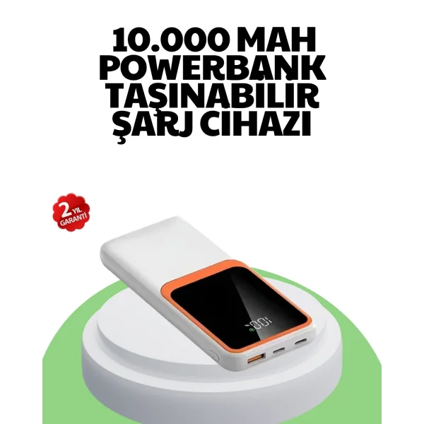 10000 mAh Hızlı Şarj Destekli Powerbank – Hafif Kompakt ve Güvenli