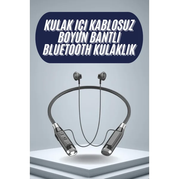 120 Saat Bluetooth Kulaklık Kablolu Boyun Askılı SD Kart Girişli ANC Özellikli