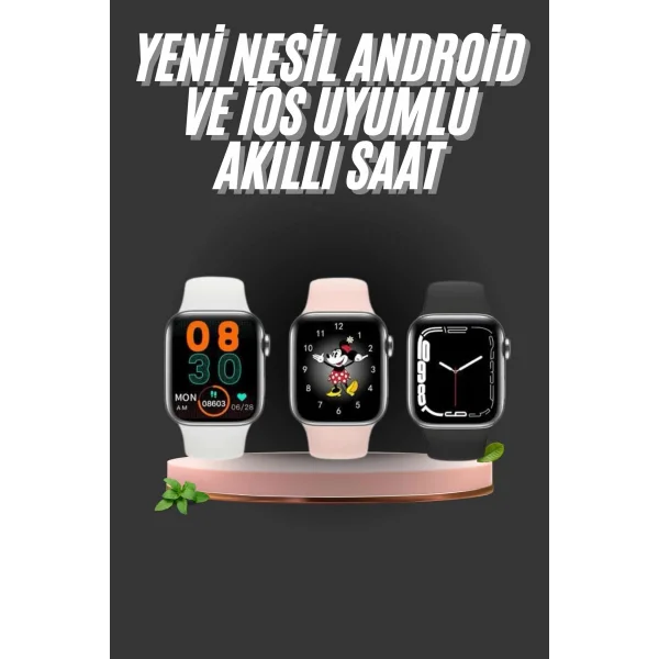 1.83 İnç Akıllı Saat Android ve İOS Uyumlu Çağrı Cevaplayabilen Adımsayar GPS Takibi