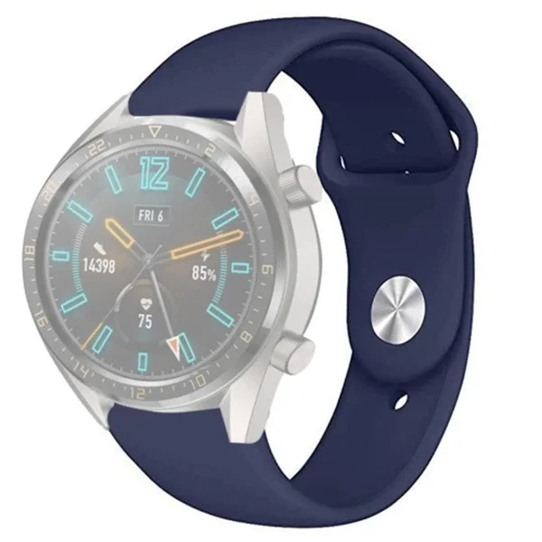 22MM Silikon Kayış Kordon Gear S3 Watch 4 -GT2 GT2E 46MM KayışKordon Watch Active 2 22MM-(5775)