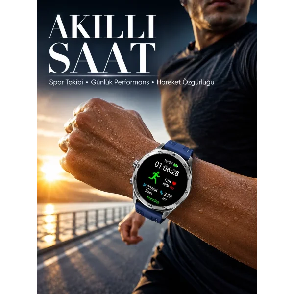 3 Değiştirilebilir Kordonlu Suya Dayanıklı Bluetooth Akıllı Saat