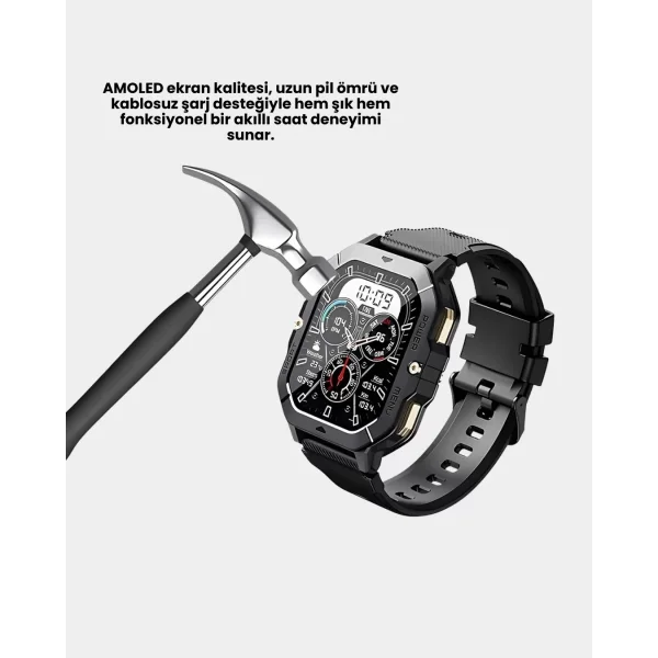 3 Kordonlu Akıllı Saat Uzun Pil Süreli