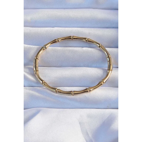 316L Çelik Altın Renk Kemik Model Bileklik