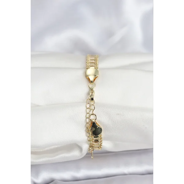 316L Çelik Gold Renk Pullu Zincir Model Kadın Bileklik