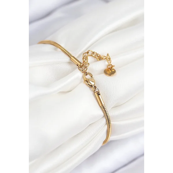 316L Çelik Göz Charm Model Gold Renk Kadın Bileklik