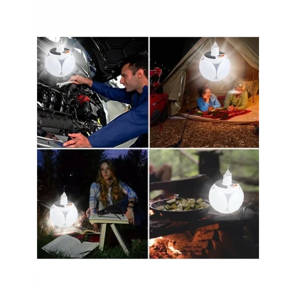 P-038 Solar Güneş Enerji Ve Usb Sarjli 5 Kanatlı