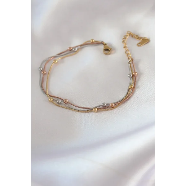 316L Çelik Mix Renk Minimal Toplu Kadın Bileklik