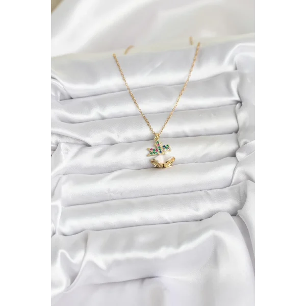 316L Çelik Zincir Gold Renk Chirtsmas Bell Model Yılbaşı Temalı Kadın Kolye