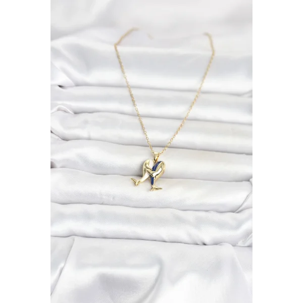 316L Çelik Zincir Gold Renk Dolphin Model Kadın Kolye