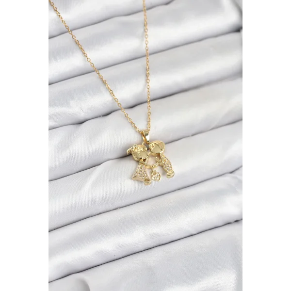 316L Çelik Zincir Gold Renk Erkek Kız Model Kadın Kolye