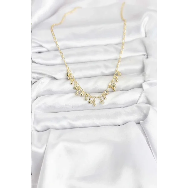 316L Çelik Zincir Gold Renk Kadın Kolye