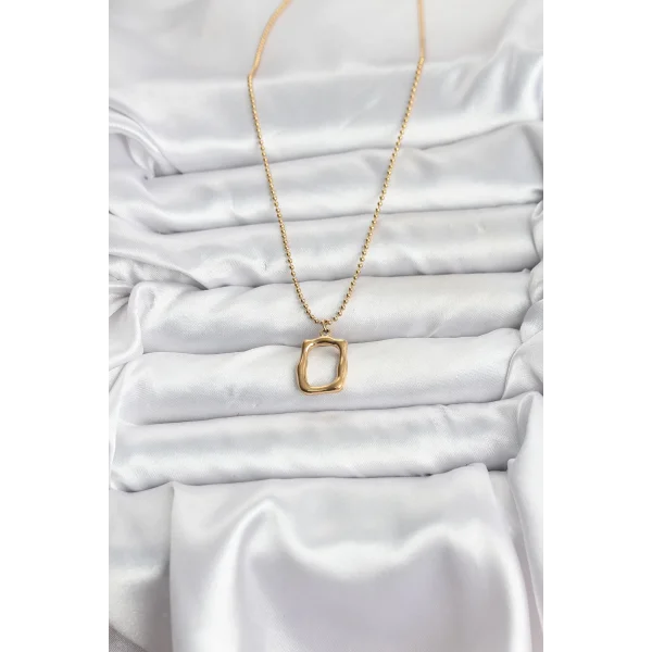 316L Çelik Zincir Gold Renk Model Kadın Kolye