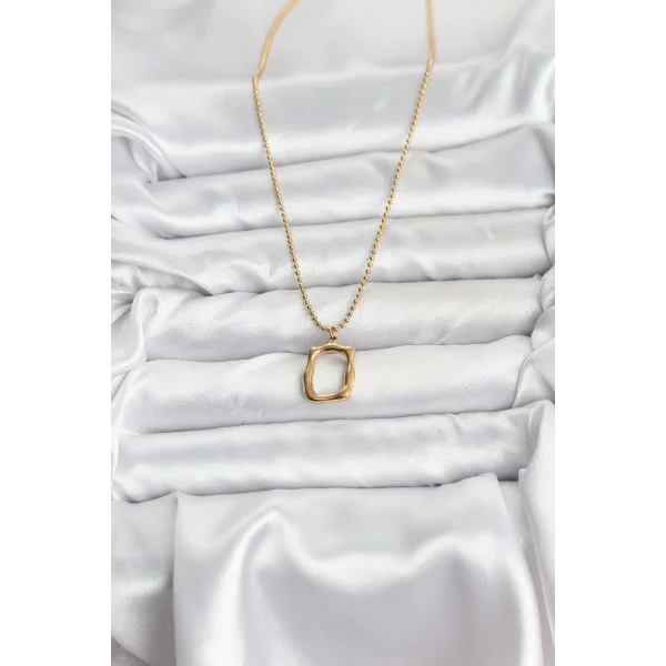 316L Çelik Zincir Gold Renk Model Kadın Kolye