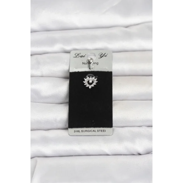 316L Cerrahi Çelik Kalp Model Göbek Piercing