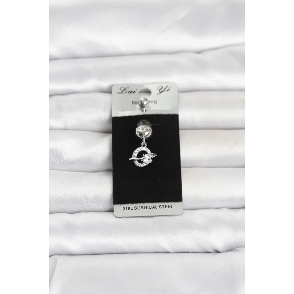 316L Cerrahi Çelik Sallantılı Yıldız Model Göbek Piercing