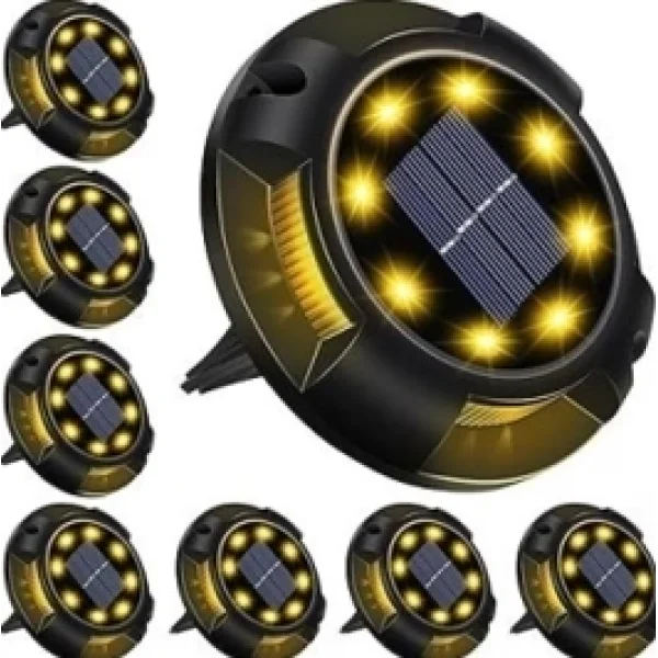 4lü Solar Panelli Kazıklı Zemin Solar Ledi 8+4 Led Gün Işığı