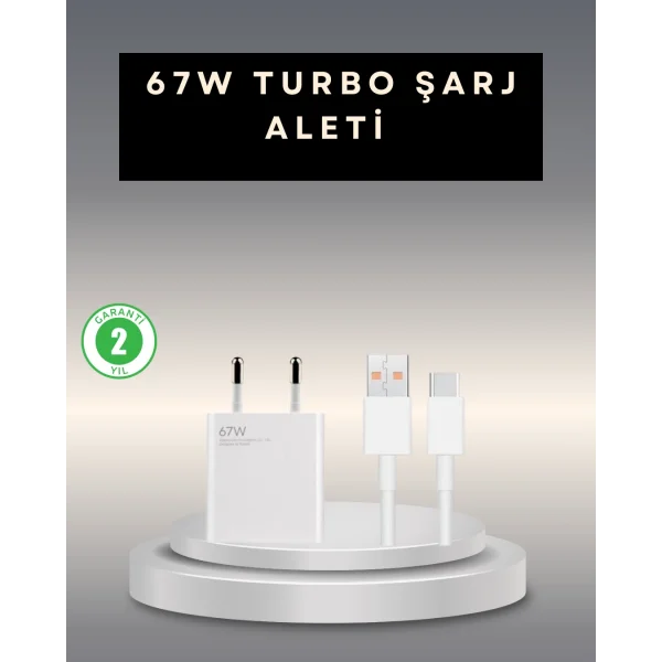 67 Watt Type C Şarj Adaptörü Xiaomi Poco X3 X4 X5 Pro Uyumlu