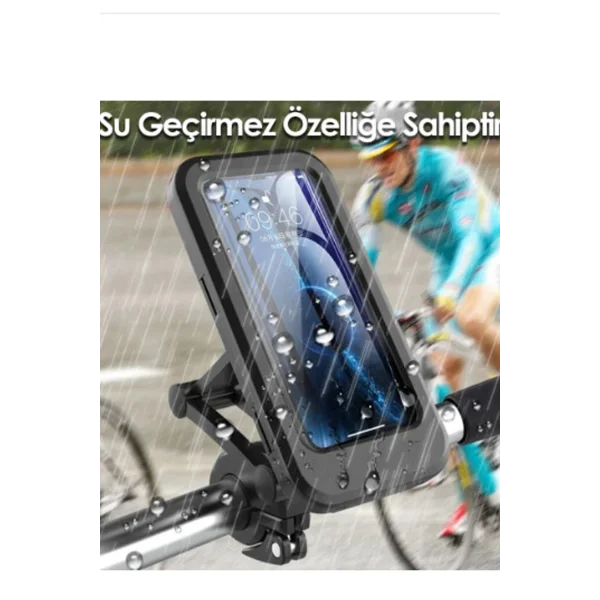 Gidon Bağlantılı Su Geçirmez Mıknatıslı Motorsiklet Telefon Tutucu