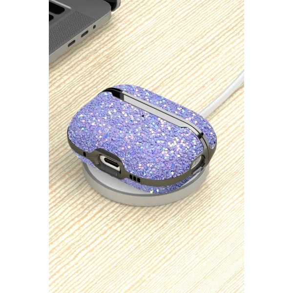 Airpods 3 (3.nesil) Bright Simli Airpods Kapak - Pembe-(5796)