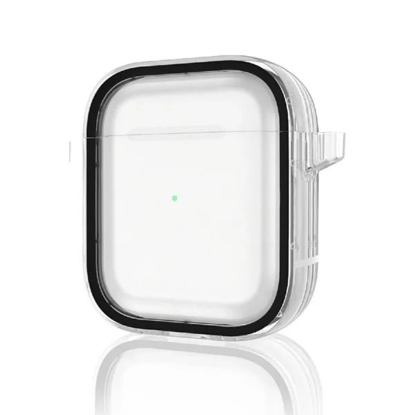 Airpods 4 (4.nesil) Shiny Şeffaf Kılıf - Siyah-(5796)