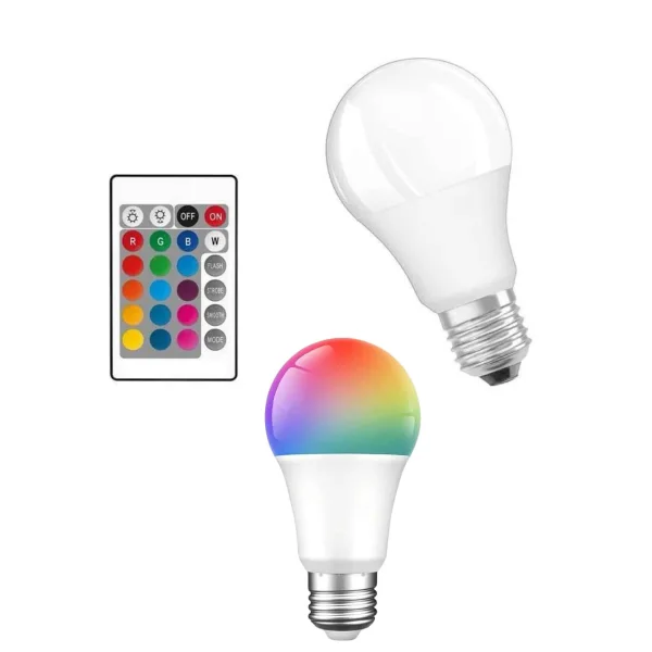 Akıllı RGB Led Ampul Led Uzaktan Kumandalı Renk Değiştiren Ampul