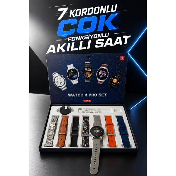 Akıllı Saat 7 Kordonlu Yeni Nesil Arama Cevaplayan Çok Fonksiyonlu