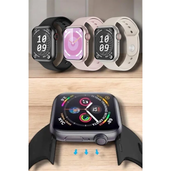 Akıllı Saat Adım Sayar Kalp Atışı İzleme Dokunmatik Bluetooth Bağlantılı