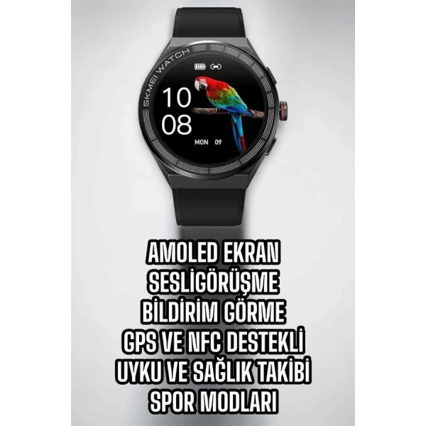 Akıllı Saat Dokunmatik Ekran Sesli Görüşme ve Bildirim Görme Sağlık Takibi