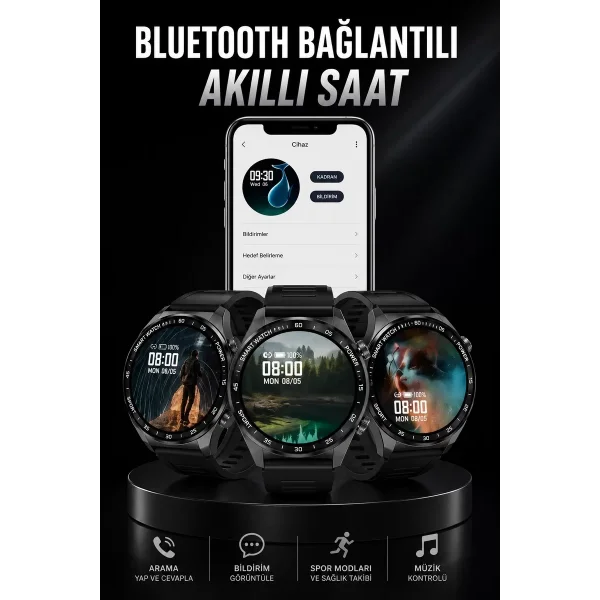 Akıllı Saat GPS VE NFC Özelliği Sesli Görüşme Dokunmstik Ekran