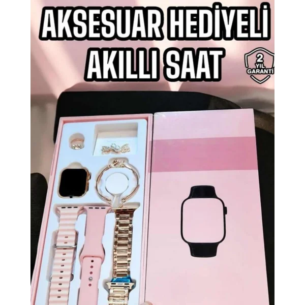 Akıllı Saat Sesli Görüşme Bildirim Görme Uyku ve Sağlık Takibi